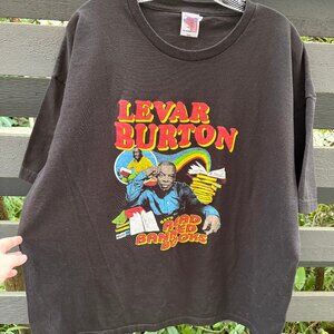 LeVar Burton for Move On Read Banned Books Black and Rainbow T-Shirt